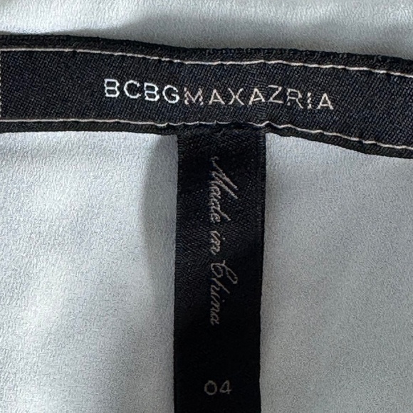 BCBG Max Azria Tara Printed Color Block Print Black/White/Green Dress Sz 4 - Picture 5 of 9